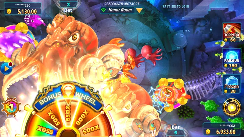 Mega Fishing by JILI showing the Special Octopus Wheel bonus with its multiplier segments